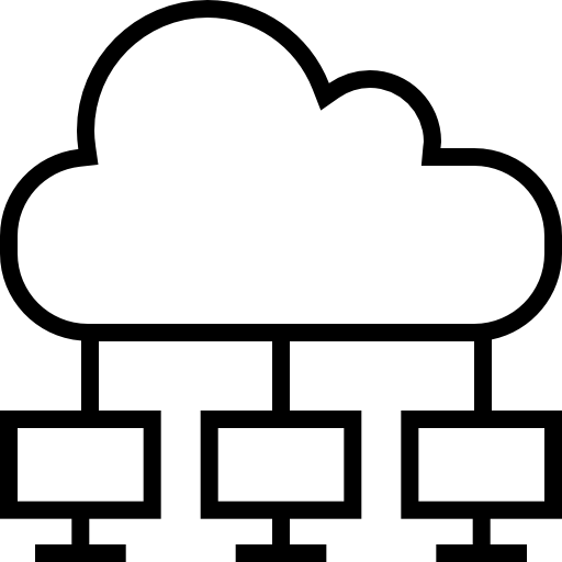 cloud computing Alfredo Hernandez Thin line Icône