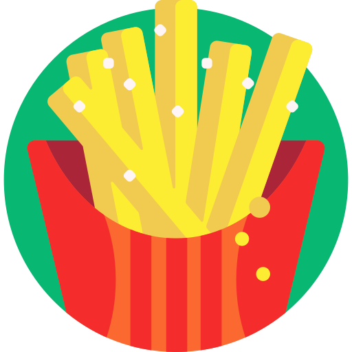 French fries Detailed Flat Circular Flat icon