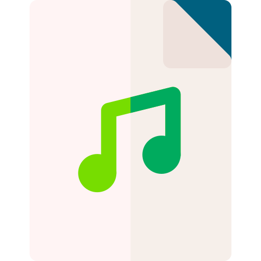 file musicale Basic Rounded Flat icona
