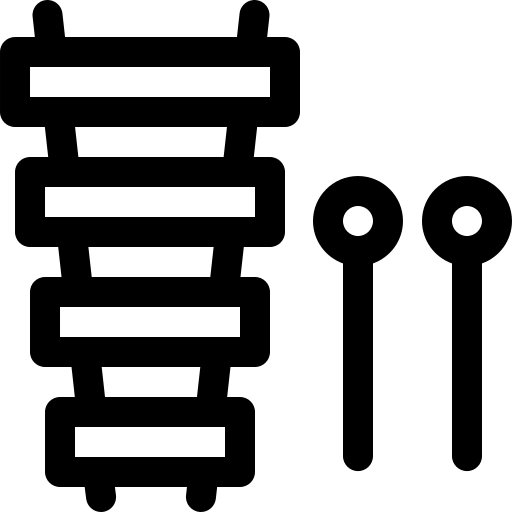 ksylofon Basic Rounded Lineal ikona