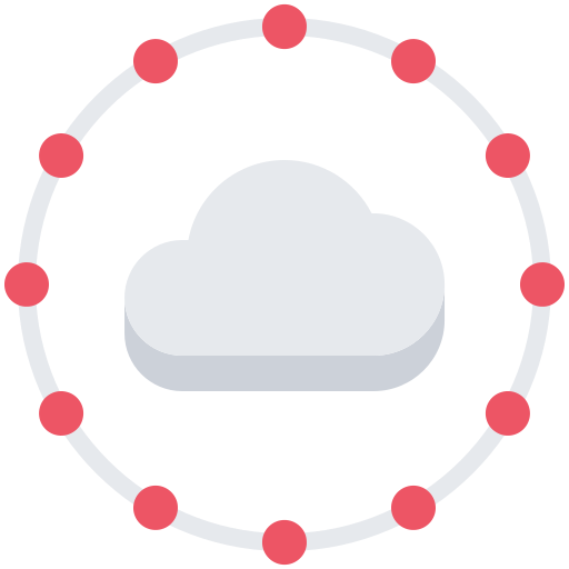 Cloud Coloring Flat icon