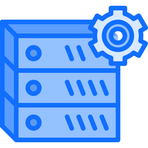server Coloring Blue icon