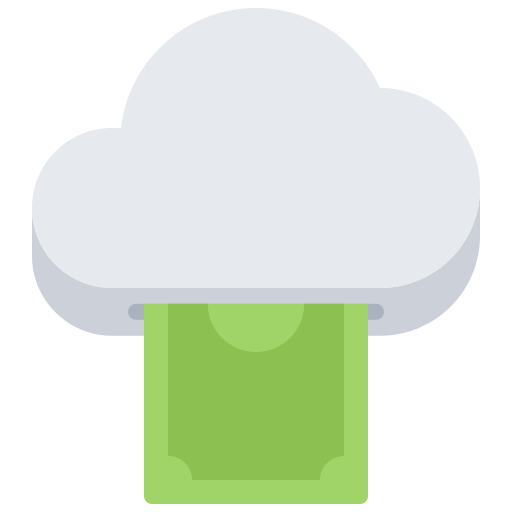 computación en la nube Coloring Flat icono