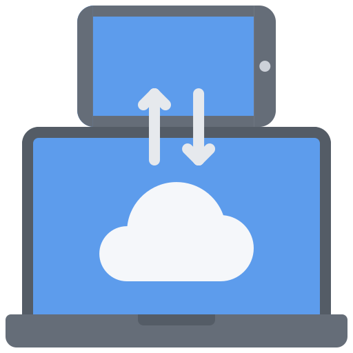 cloud computing Coloring Flat icon