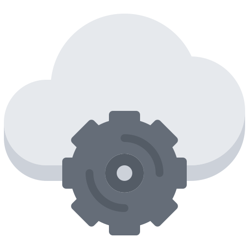 computación en la nube Coloring Flat icono