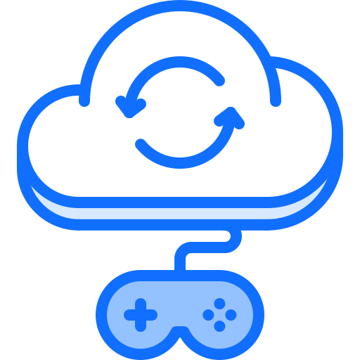 Cloud computing Coloring Blue icon