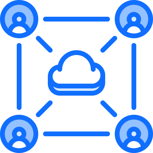 Network Coloring Blue icon