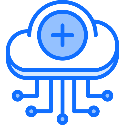 cloud computing Coloring Blue icona