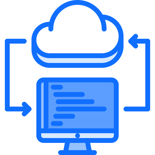 cloud-codering Coloring Blue icoon