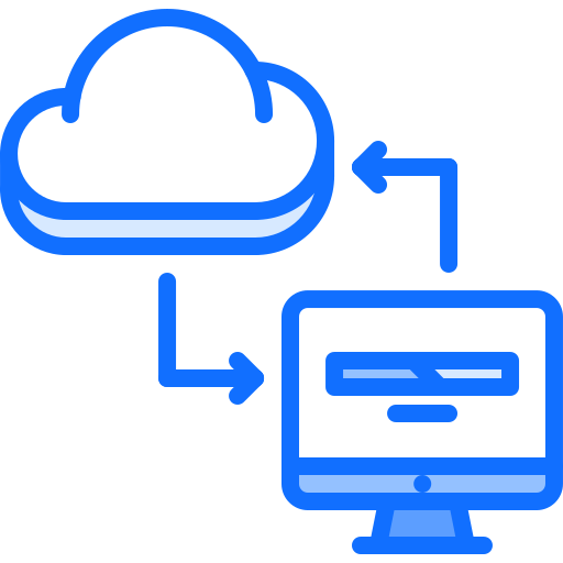 cloud computing Coloring Blue icon