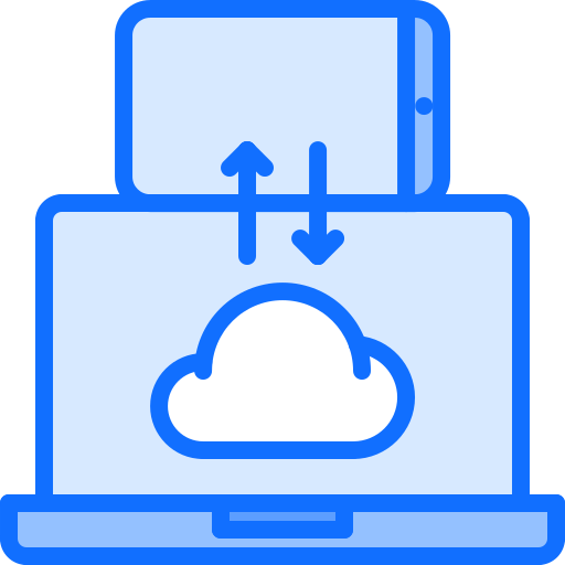 cloud computing Coloring Blue Icône