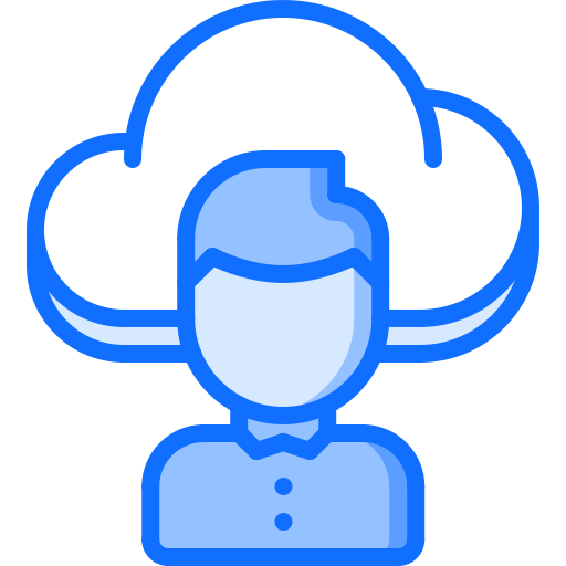 computación en la nube Coloring Blue icono