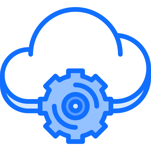 Cloud computing Coloring Blue icon