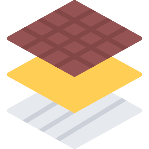 Layers Coloring Flat icon