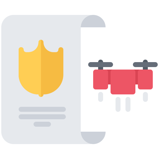 ドローン Coloring Flat icon