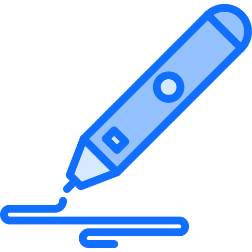 pen Coloring Blue icoon