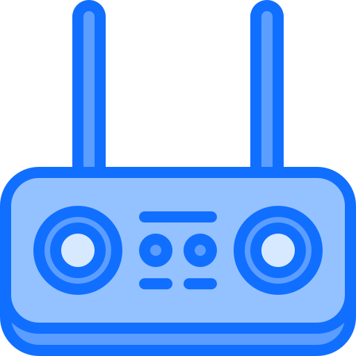 Remote control Coloring Blue icon