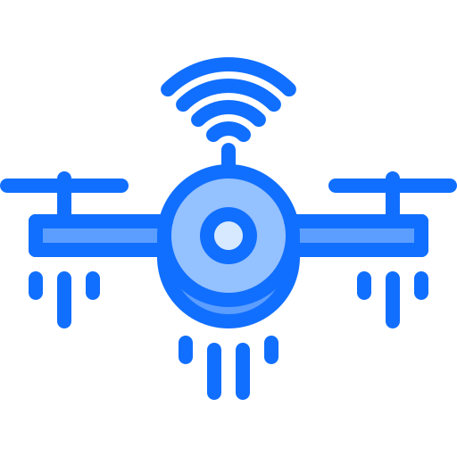 drone Coloring Blue Icône