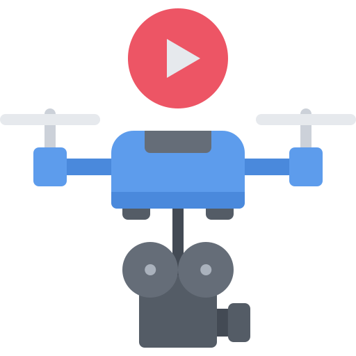 Drone Coloring Flat icon