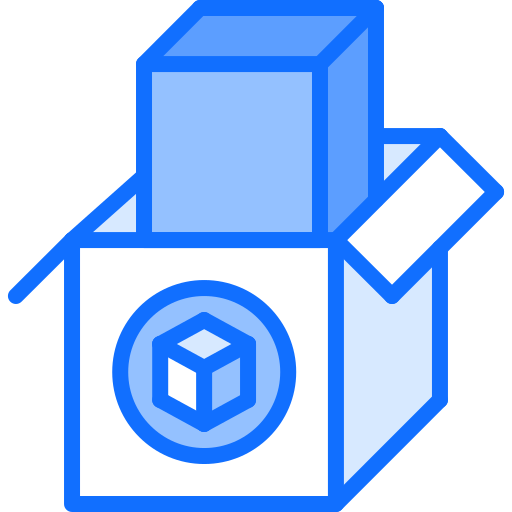 pakket Coloring Blue icoon