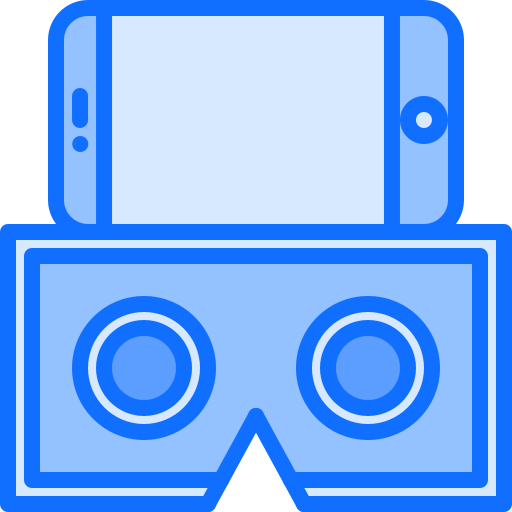 Vr glasses Coloring Blue icon