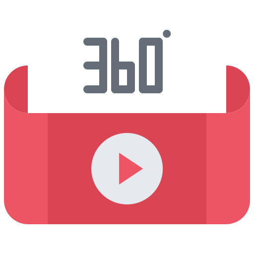 360 비디오 Coloring Flat icon