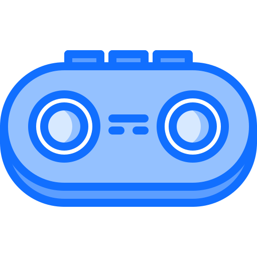 Vr glasses Coloring Blue icon