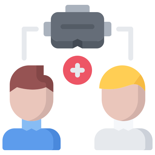 Vr glasses Coloring Flat icon