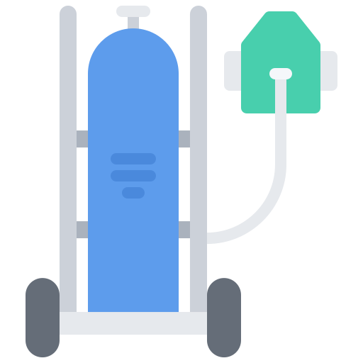 Oxygen mask Coloring Flat icon