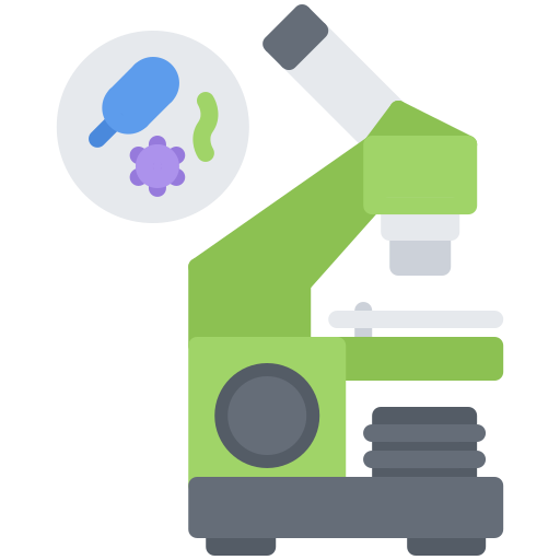 microscopio Coloring Flat icono