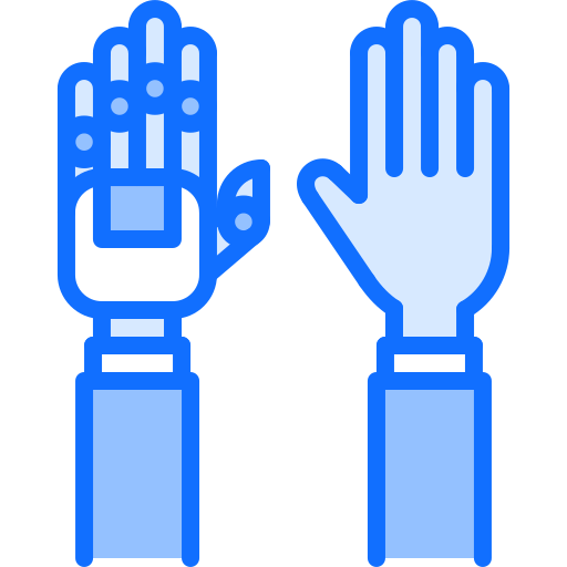 로봇 팔 Coloring Blue icon