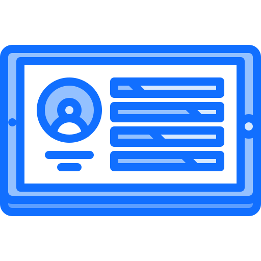 Medical record Coloring Blue icon