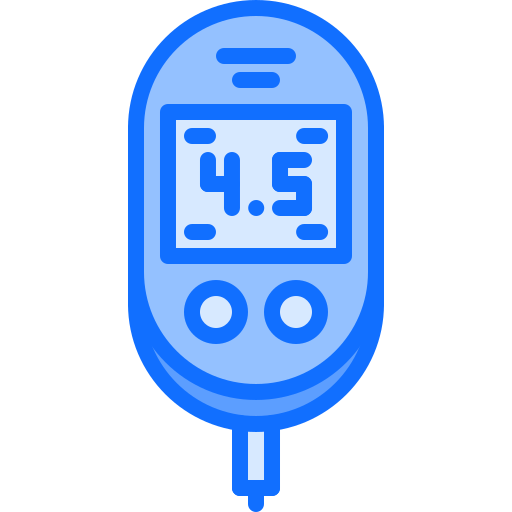 glucometer Coloring Blue icoon