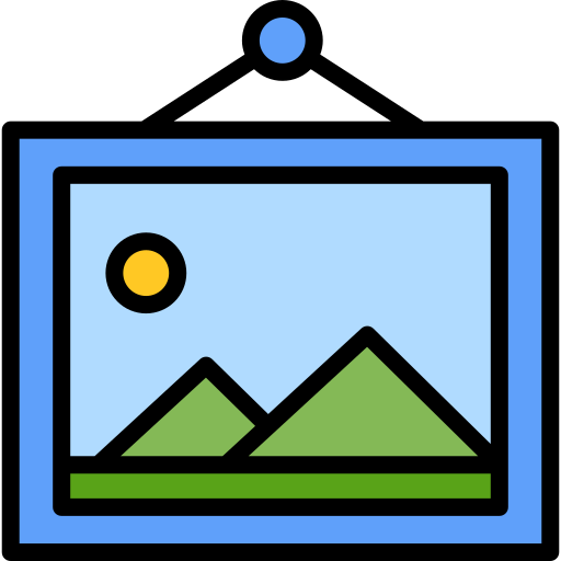 marco de la foto Generic Outline Color icono