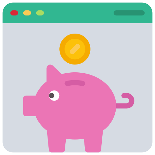 Saving money Juicy Fish Flat icon