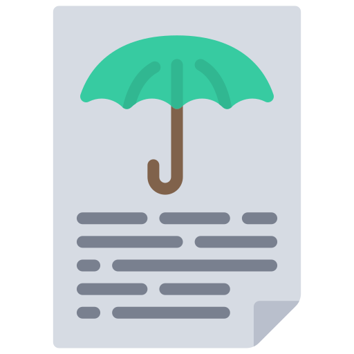 Insurance policy Juicy Fish Flat icon