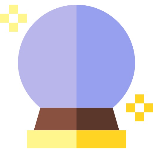Crystal ball Basic Straight Flat icon