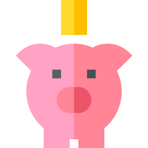 Piggy bank Basic Straight Flat icon