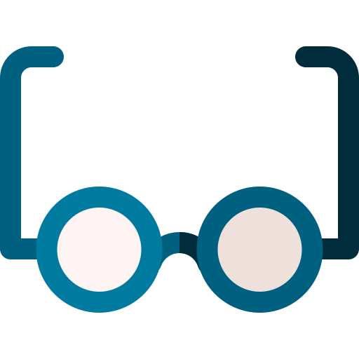 occhiali Basic Rounded Flat icona