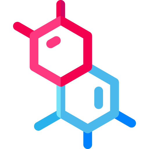 moleculen Basic Rounded Flat icoon