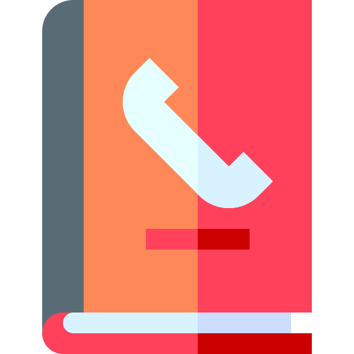 Phone book Basic Straight Flat icon