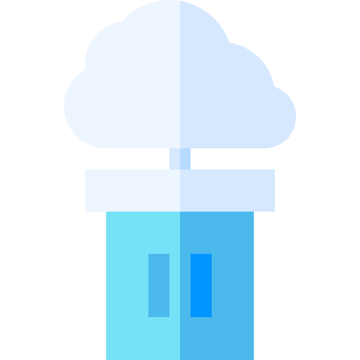 Cloud computing Basic Straight Flat icon