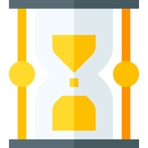 Sand clock Basic Straight Flat icon