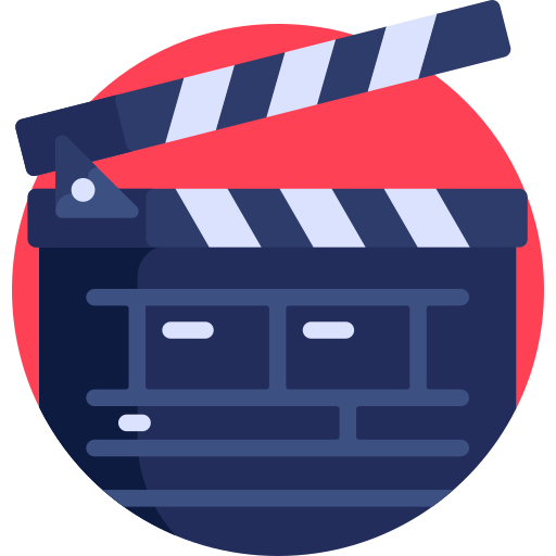 Clapperboard Detailed Flat Circular Flat icon