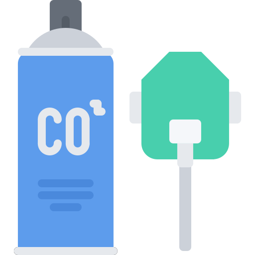 Oxygen tank Coloring Flat icon
