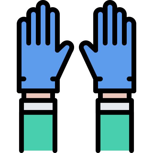 guanti di gomma Coloring Color icona