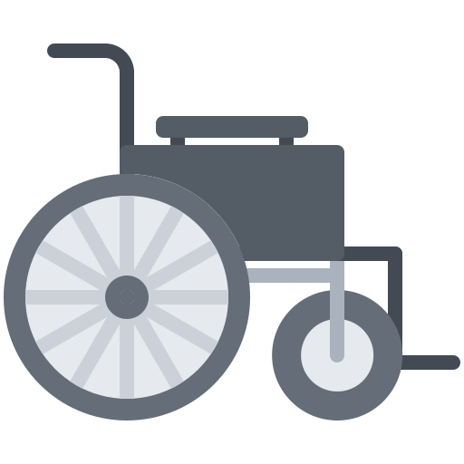 바퀴 달린 의자 Coloring Flat icon