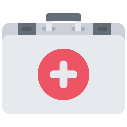 First aid kit Coloring Flat icon