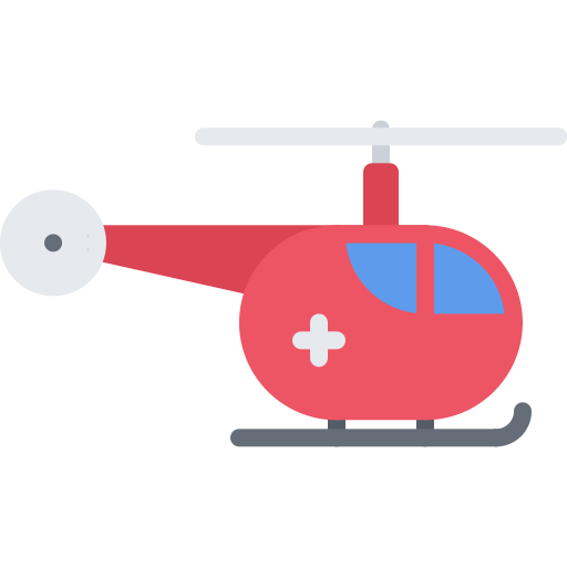 Ambulance Coloring Flat icon