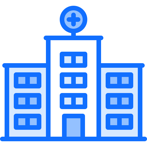 Hospital Coloring Blue icon